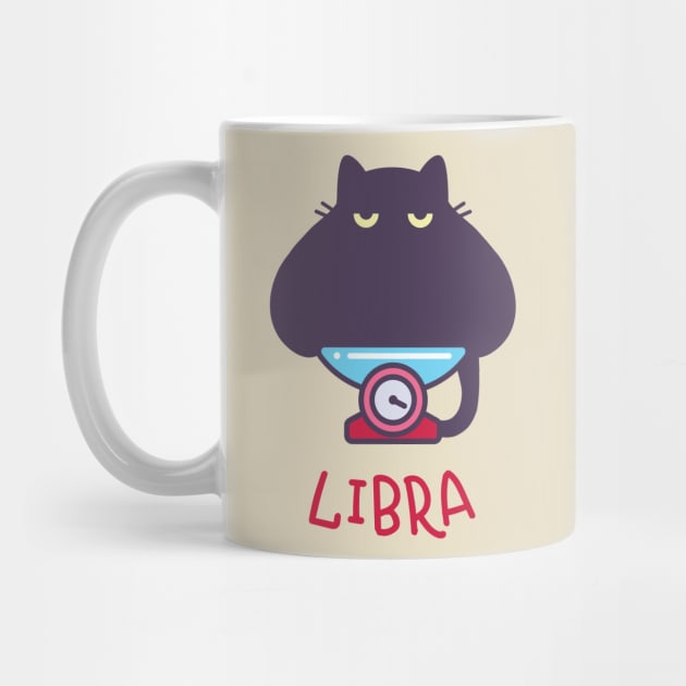 Funny Libra Cat Horoscope Tshirt - Astrology and Zodiac Gift Ideas! by BansheeApps